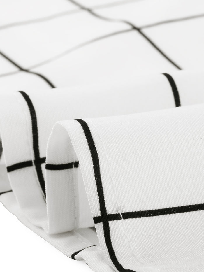 Allegra K Casual Grid Plaid Long Sleeve Contrast Color Collared Shirt Dress