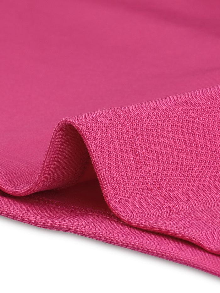 Allegra K Classic Button Front Sleeveless Tie Waist Pinafore Overall Dress