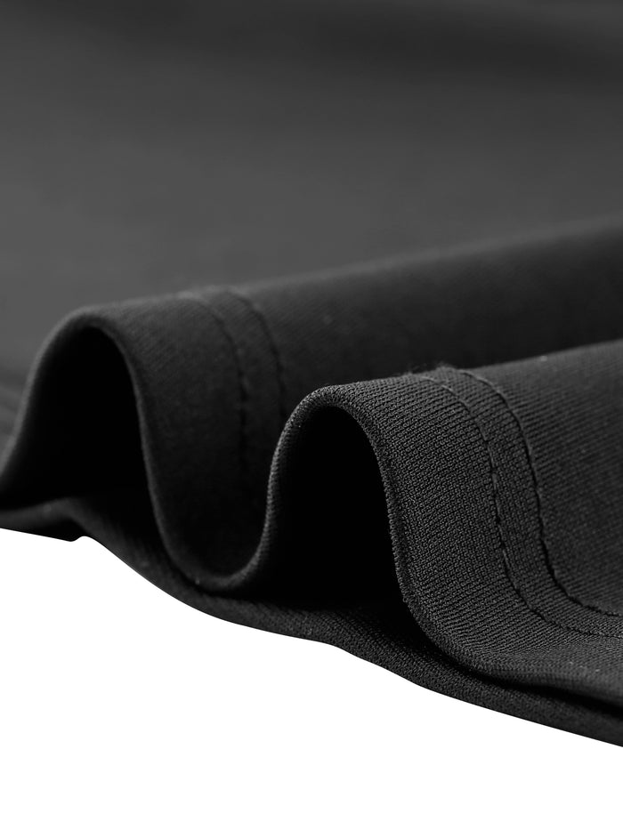 Allegra K Elegant Mesh Sheer Crew Neck Long Sleeve Mermaid Dress