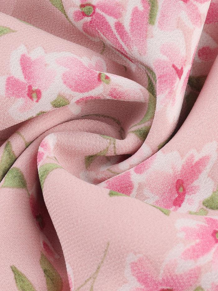 Allegra K Floral A-Line Knee Length Sleeveless Pleated Midi Dress