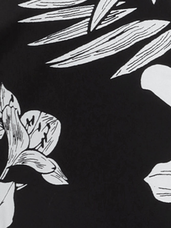 Allegra K Floral Casual Flutter Short Sleeve Slit Maxi Dress