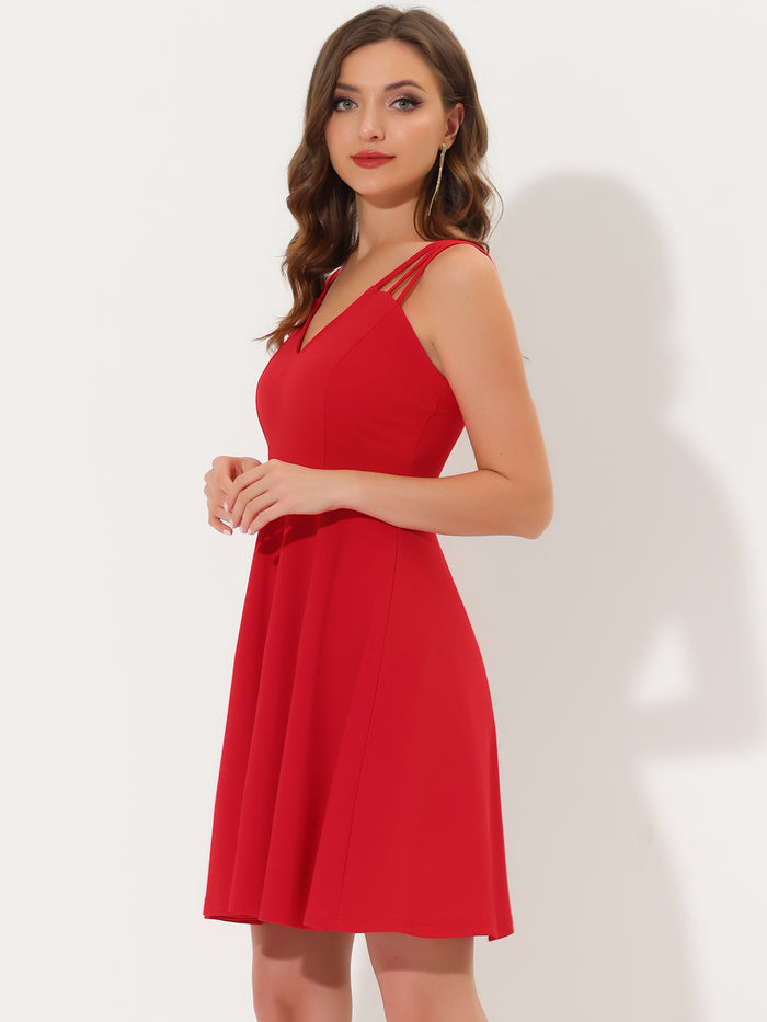 Allegra K Homecoming Sexy Backless Sleeveless Party Cocktail Dress Sundress