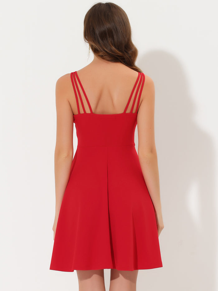 Allegra K Homecoming Sexy Backless Sleeveless Party Cocktail Dress Sundress