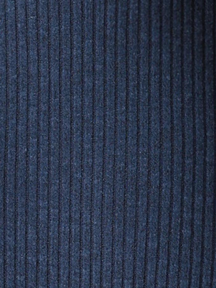 Allegra K Long Sleeve Pockets A-Line Midi Ribbed Knit Dress