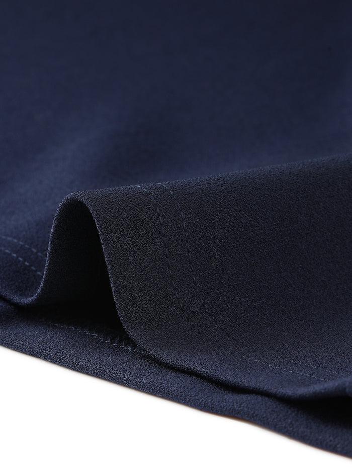 Allegra K Peplum Pencil Crew Neck Short Sleeve Bodycon Elegant Sheath Dress