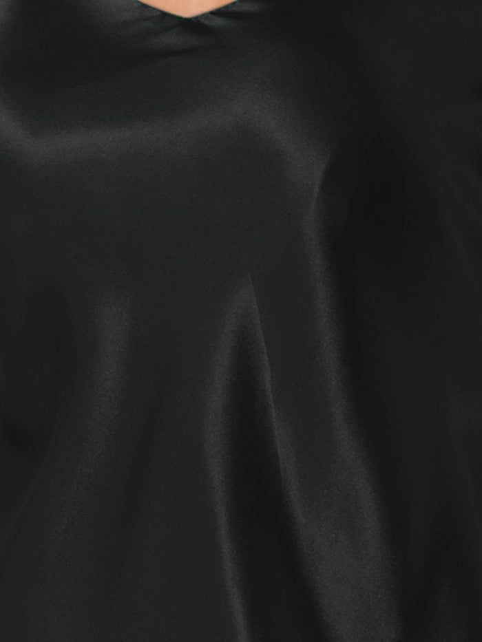 Allegra K Satin Sleeveless Spaghetti Strap Maxi Dress