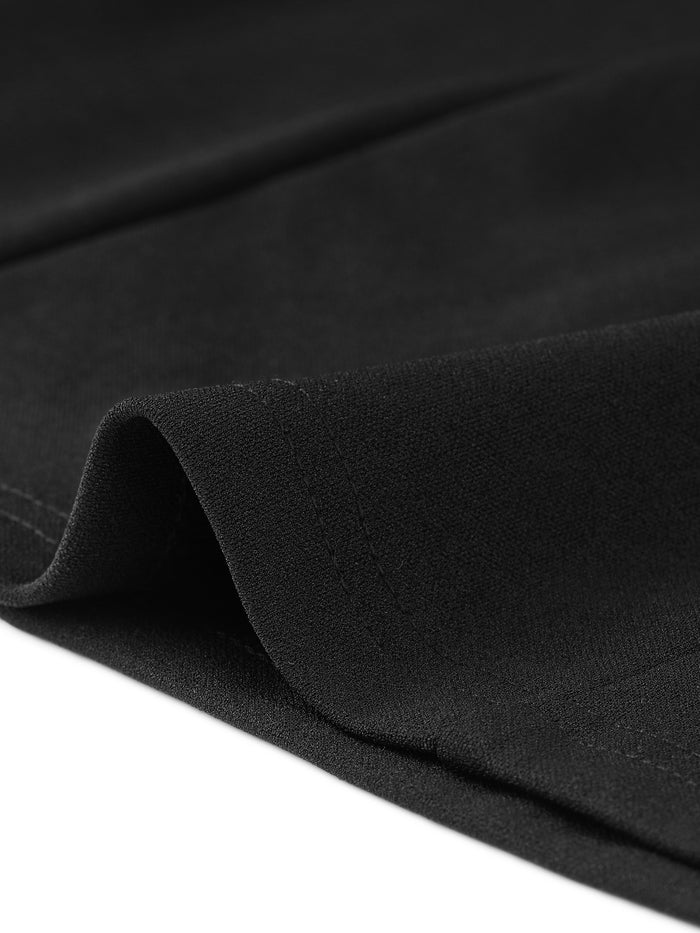 Allegra K Sheath Pencil Sleeveless Pleated Front Elegant Business Dress