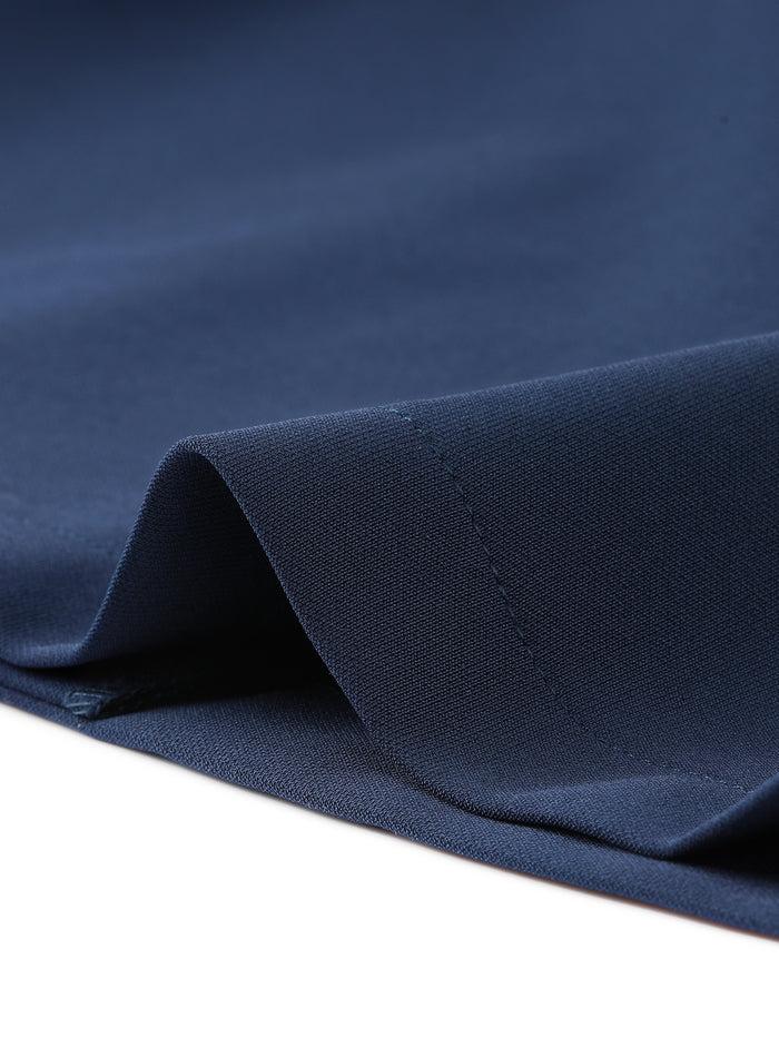 Allegra K Sleeveless Notched Lapel Double Breasted Belted Office Blazer Dress