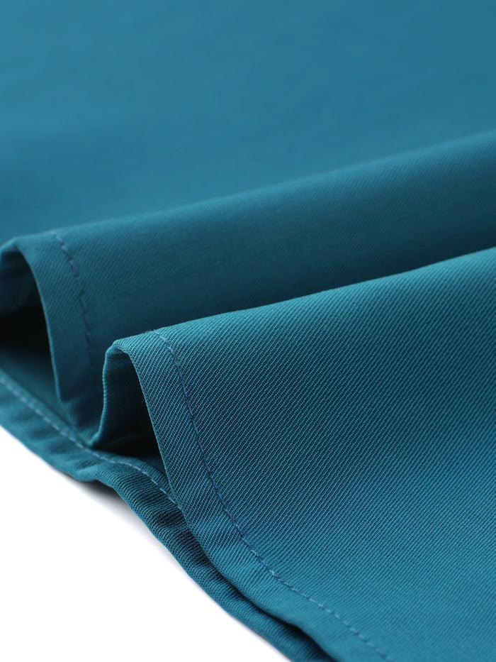 Allegra K Sleeveless Shirtdress With Belted V Neck Office Button Down Dress