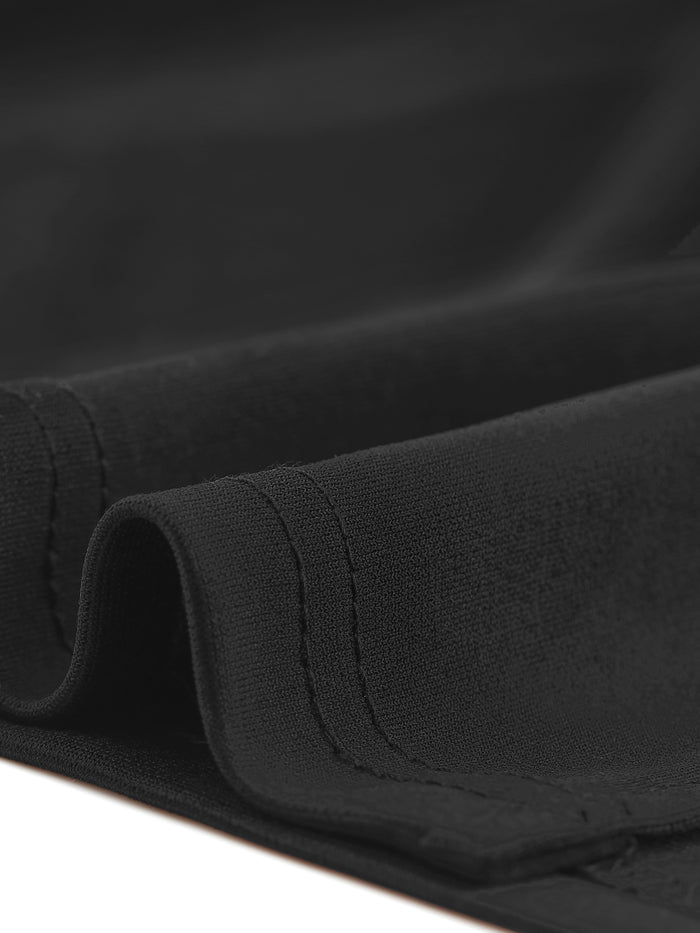 Allegra K Spaghetti Strap Split Hem Cocktail Solid Sheath Dress