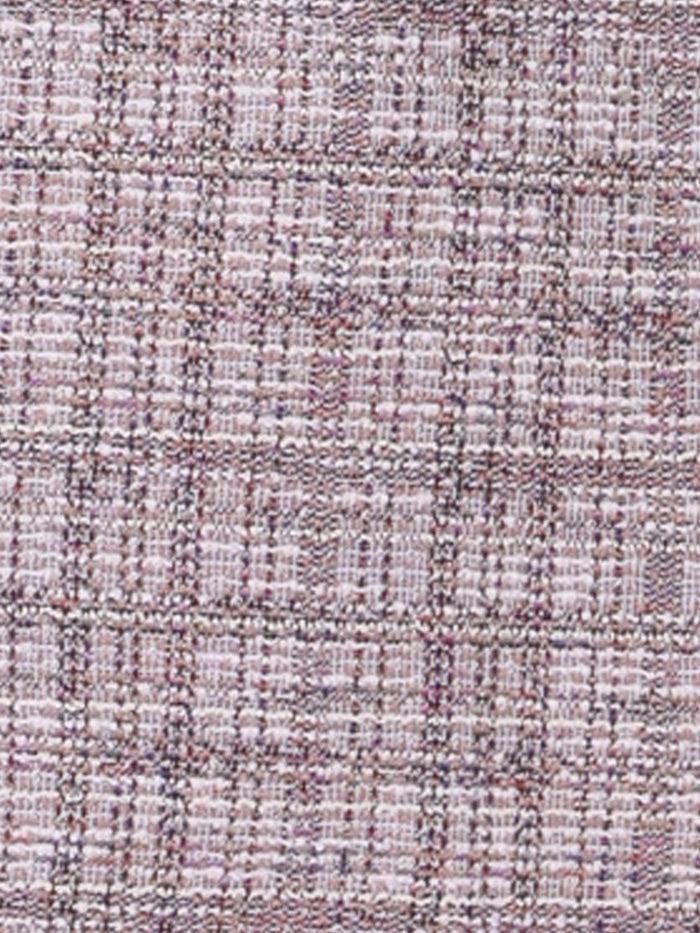 Allegra K Tweed Plaid Sleeveless Pockets Zipper Work Dress