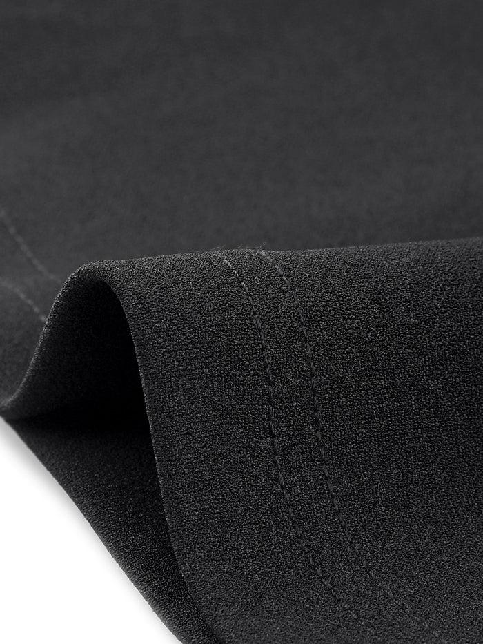 Allegra K Vintage Work Tie Neck Short Sleeve Mermaid Bodycon Midi Dress