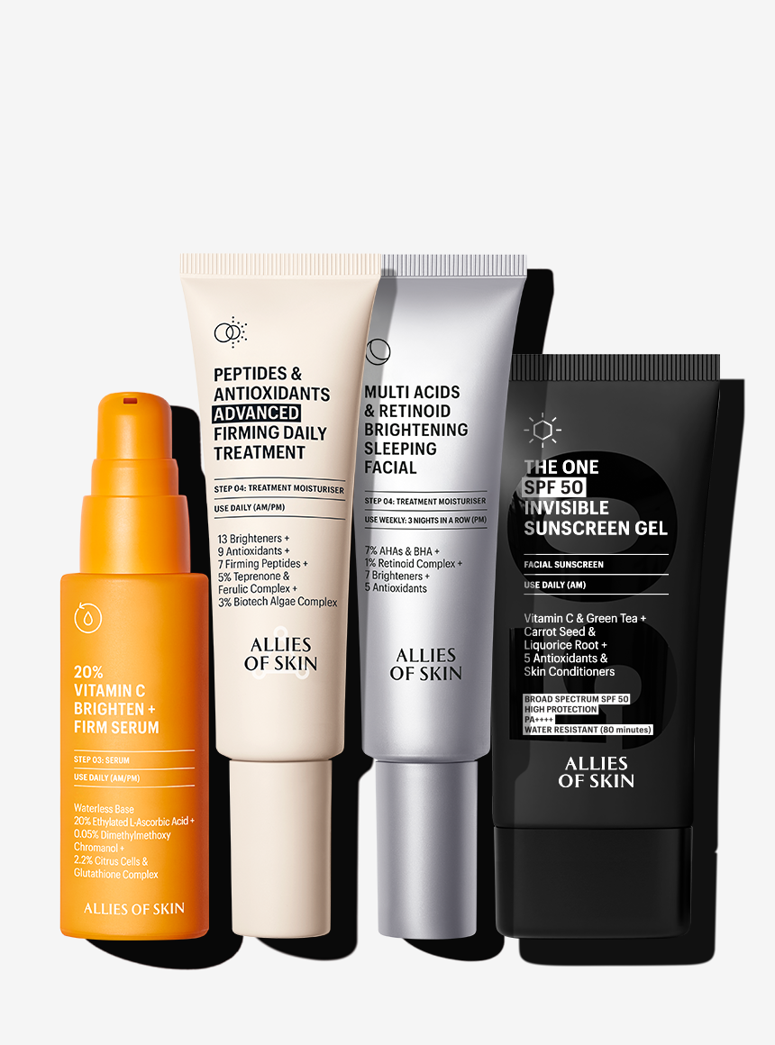 allies of skin Rapid Firm + Brighten Routine