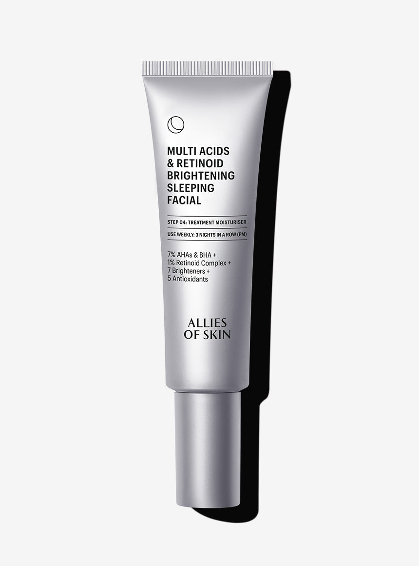 allies of skin Multi Acids & Retinoid Brightening Sleeping Facial