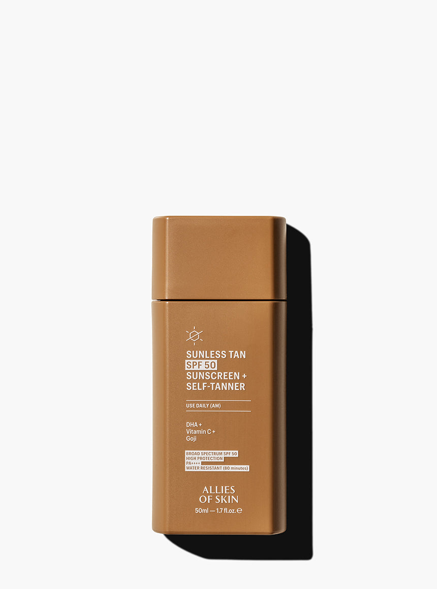 allies of skin Sunless Tan SPF 50 Sunscreen + Self-Tanner