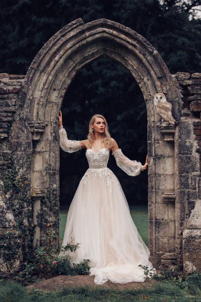 Allure Bridals Dresses Bridal Accessories D311SL - Aurora Detachable Sleeves