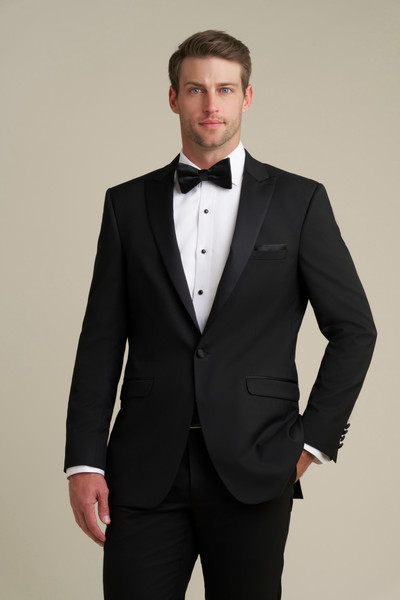 Allure Bridals Mens The Retail Black Notch Lapel Tuxedo
