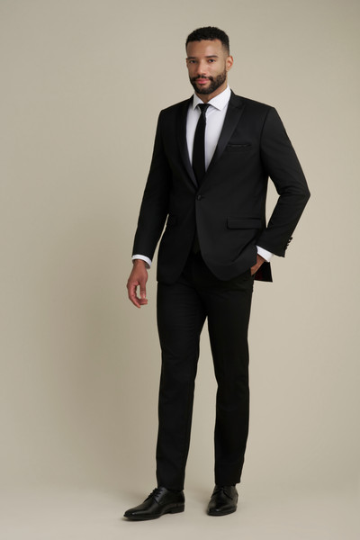 allure bridals Mens The Retail Black Notch Lapel Tuxedo