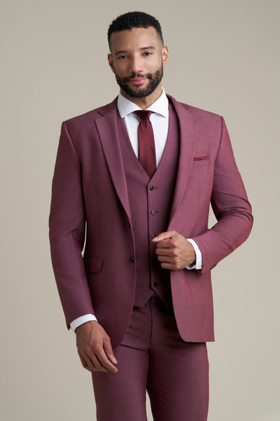 Allure Bridals Mens The Retail Burgundy Notch Lapel Suit