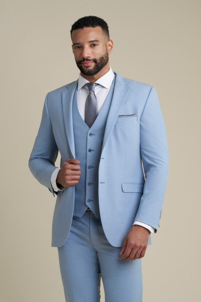 Allure Bridals Mens The Retail Light Blue Notch Lapel Suit