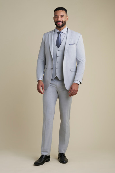 allure bridals Mens The Retail Light Gray Notch Lapel Suit