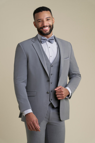 Allure Bridals Mens The Retail Medium Gray Notch Lapel Suit
