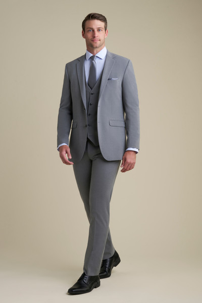 Allure Bridals Mens The Retail Medium Gray Notch Lapel Suit