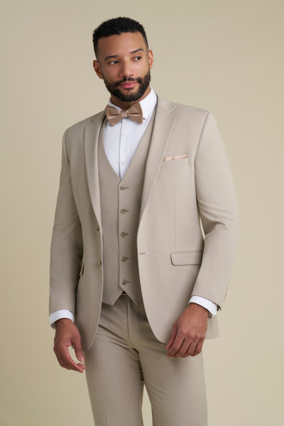 Allure Bridals Mens The Retail Tan Notch Lapel Suit