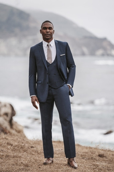 Allure Bridals Suits And Wedding Tuxedos The Ridge Suits Denim Blue Notch Lapel