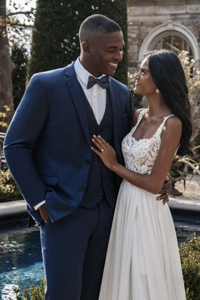 Allure Bridals Suits And Wedding Tuxedos The Ridge Suits Denim Blue Notch Lapel