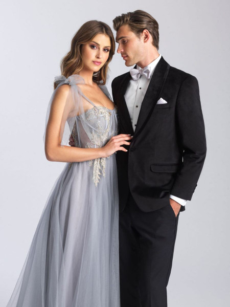 Allure Bridals Suits And Wedding Tuxedos The Venice Velvet Jackets Onyx Black Shawl Lapel Jacket