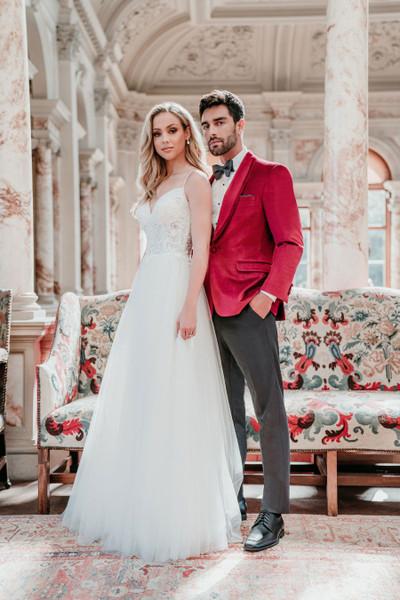 Allure Bridals Suits And Wedding Tuxedos The Venice Velvet Jackets Ruby Red Shawl Lapel Jacket