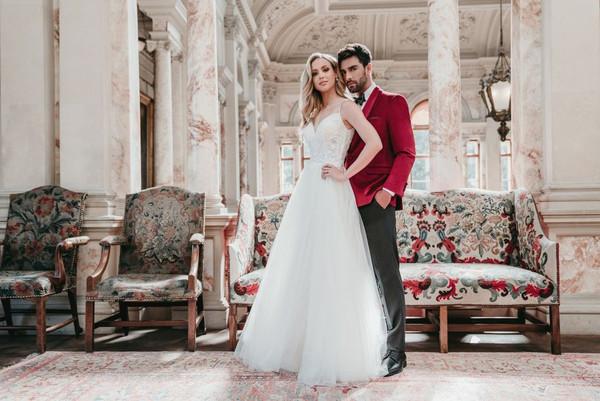 Allure Bridals Suits And Wedding Tuxedos The Venice Velvet Jackets Ruby Red Shawl Lapel Jacket