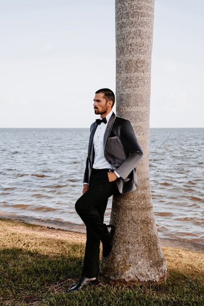 Allure Bridals Suits And Wedding Tuxedos The Venice Velvet Jackets Silver Gray Shawl Lapel Jacket