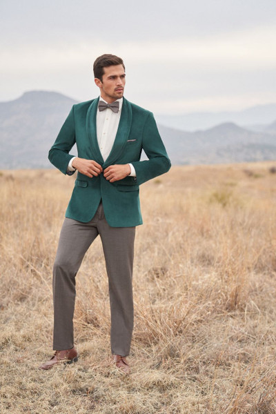 allure bridals Suits and Wedding Tuxedos The Venice Velvet Jackets Emerald Shawl Lapel Jacket