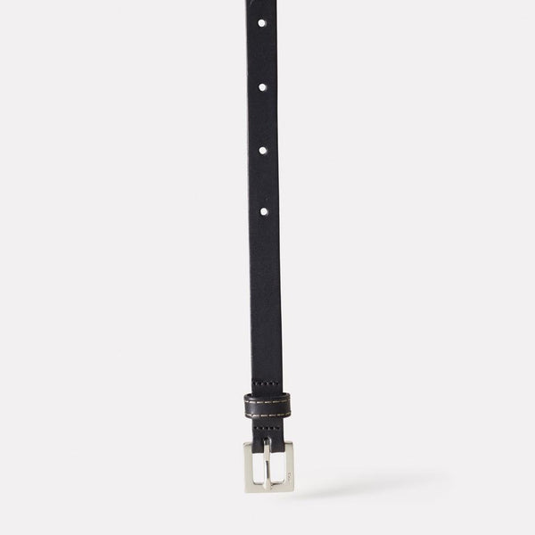 Ally Capellino Etty Slim Leather Belt In Black