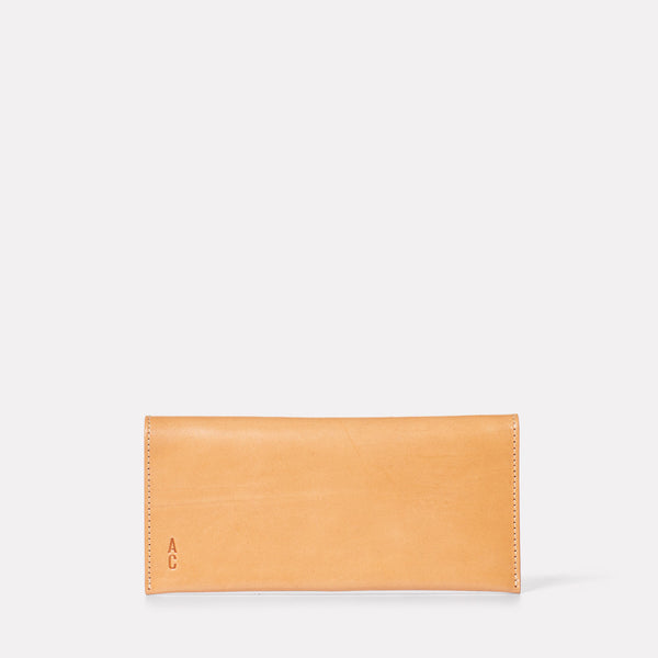 ally capellino Evie Long Leather Purse in Tan