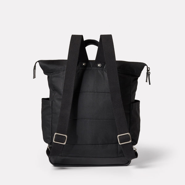 Ally Capellino Fin Waxed Cotton Backpack In Black