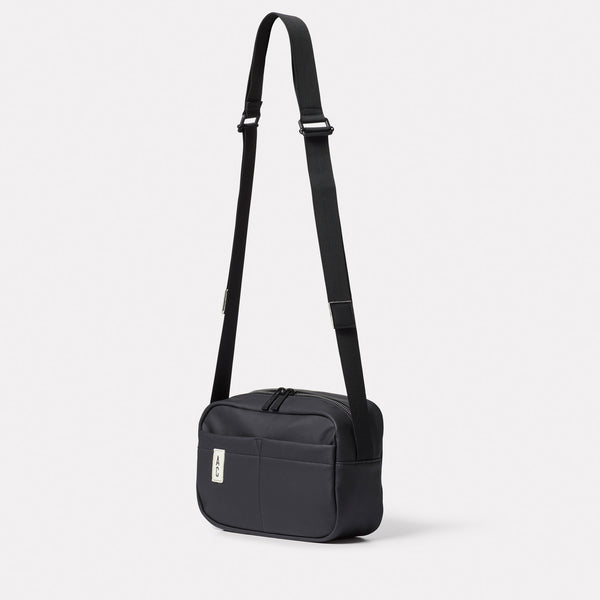 Ally Capellino Hinge Abaca Crossbody Bag In Black