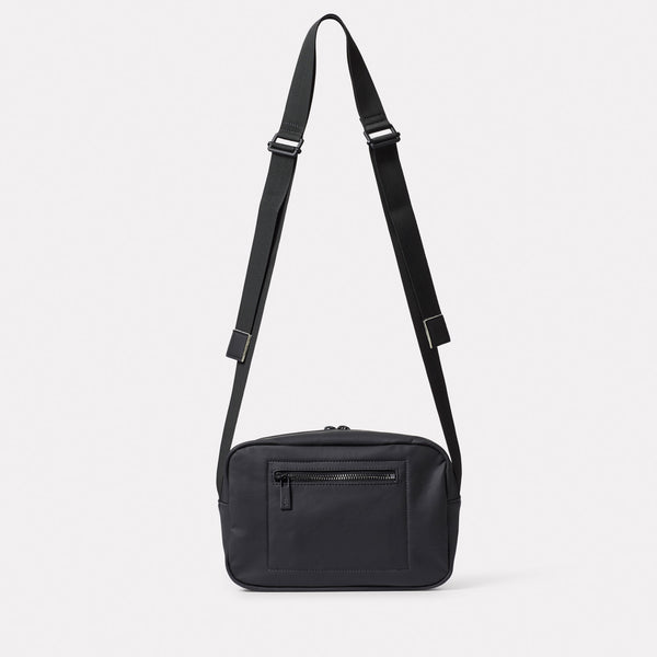 Ally Capellino Hinge Abaca Crossbody Bag In Black
