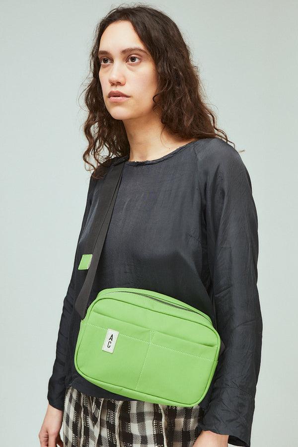 ally Capellino Hinge Hemp Crossbody Bag In Grass