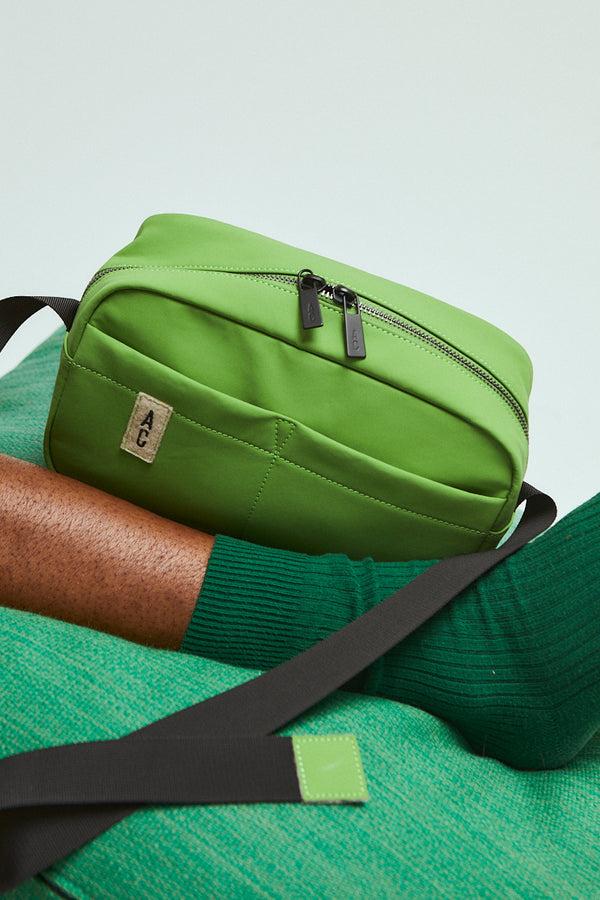 ally Capellino Hinge Hemp Crossbody Bag In Grass