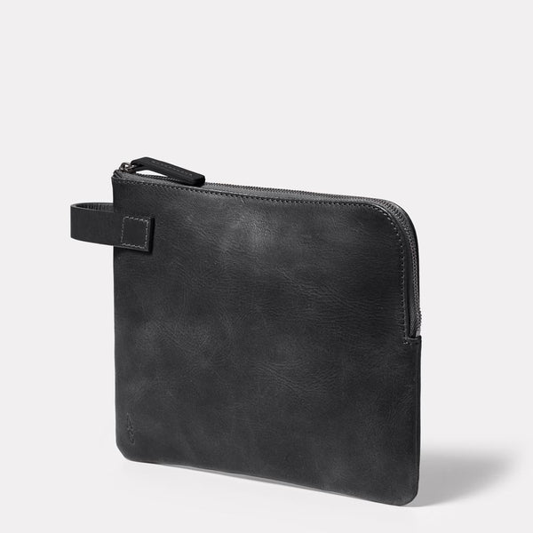 Ally Capellino Hocker Large Leather Purse In Black