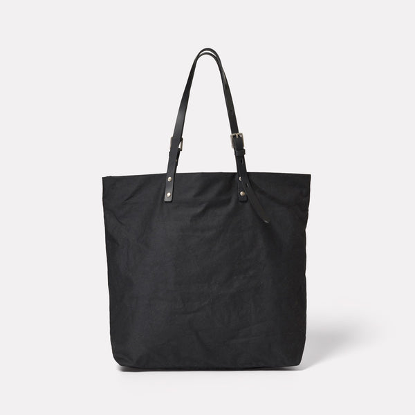 ally capellino Natalie Waxed Cotton Tote in Black