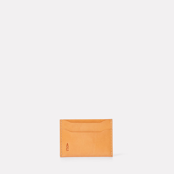 ally capellino Pete Leather Card Holder in Tan