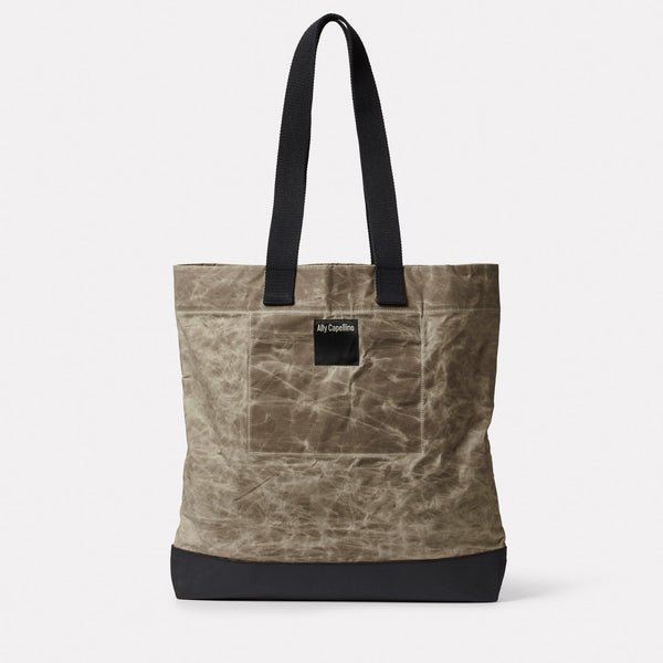 Ally Capellino Farah Papery Waxed Cotton Tote In Mineral