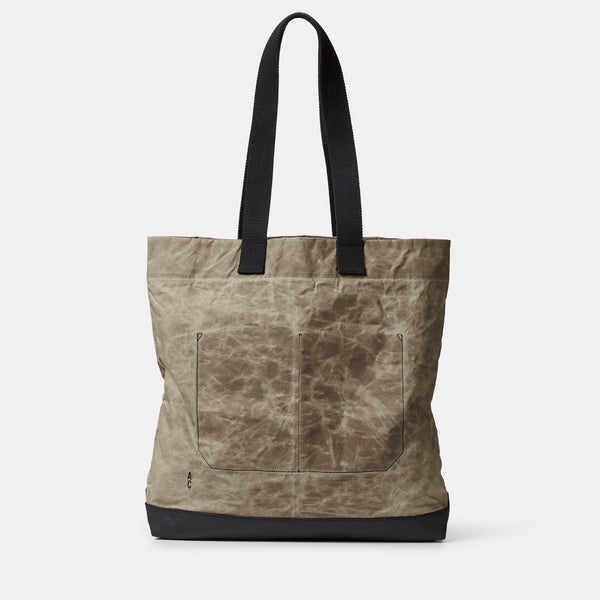 ally capellino Farah Papery Waxed Cotton Tote in Mineral