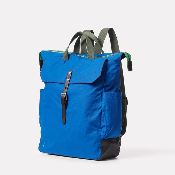 Ally Capellino Fin Waxed Cotton Backpack In Oxbridge