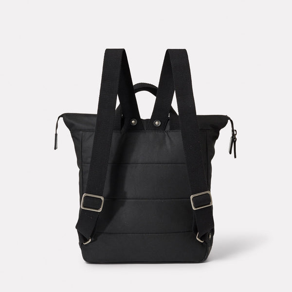 Ally Capellino Frances Waxed Cotton Rucksack In Black