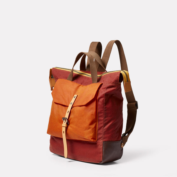 Ally Capellino Frances Waxed Cotton Rucksack In Buddha